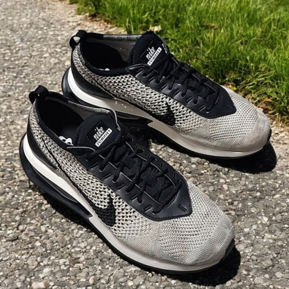 NIKE AIR MAX FLYKNIT Racer W 10 M 8.5 Sesame Black Ocean Cube Pink Oxford - Picture 3 of 17